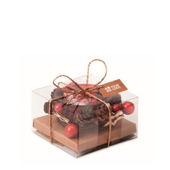 Bougeoir avec couronne pour Noël