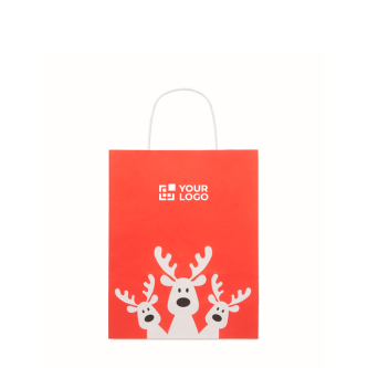 Petit sac cadeau de Noël en papier, fabriqué en UE