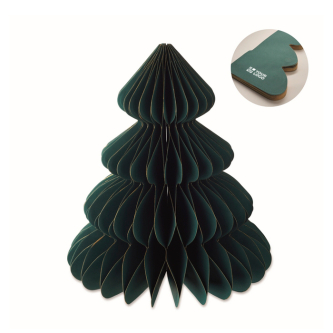 Décoration pliable en papier en forme de sapin de Noël personnalisable