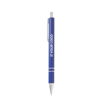 Stylo en aluminium au design moderne et à encre bleue