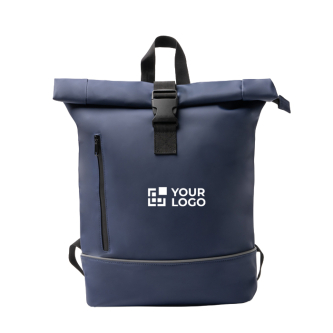 Sac à dos roll-top, grand compartiment et bande réfléchissante PC 15"
