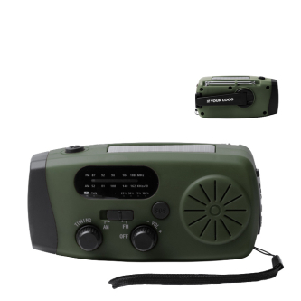 Radio d’urgence multifonction, lampe torche et sirène SOS 2 000 mAh