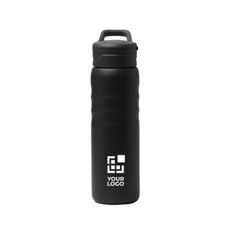 Gourde isotherme en inox recyclé avec paille et anse 710 ml