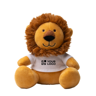 Peluche animal assis avec t-shirt blanc personnalisable
