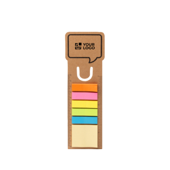 Marque-page multifonction en carton recyclé avec notes adhésives