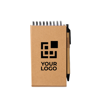 Set de bureau en carton recyclé avec support pour téléphone portable et encre bleue