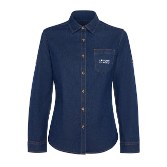 Chemise en jean pour femme, manches longues 210 g/m² Roly Direct Lujan