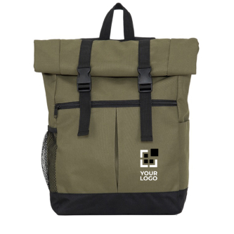 Sac à dos en polyester 900D avec rabat et sangles de fermeture