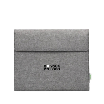 Porte-documents en RPET avec bloc-notes et poche pour appareils