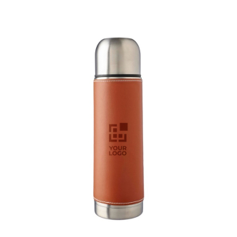 Thermos en acier inoxydable avec housse amovible en cuir 400ml