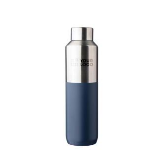 Gourde en acier inoxydable recyclé avec bouchon argenté 600ml