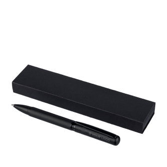 Stylo à bille rotatif en laiton avec clip métallique, encre bleue