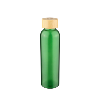 Gourde en verre dépoli coloré avec bouchon à vis en bambou 500 ml