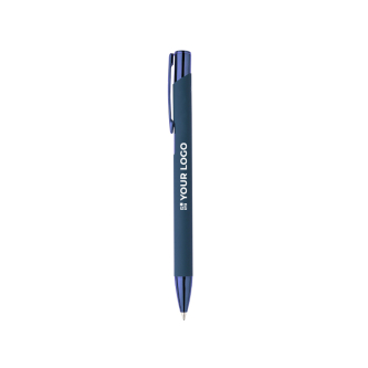 Stylo à bille en aluminium recyclé et caoutchouc, encre bleue