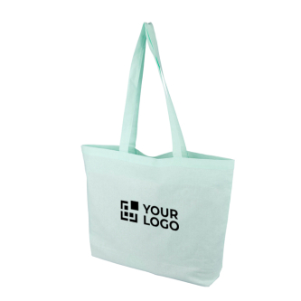 Grand sac fourre-tout en coton avec longues anses, 140 g/m²