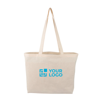 Sac en coton certifié OEKO-TEX avec anses longues 140 g/m²