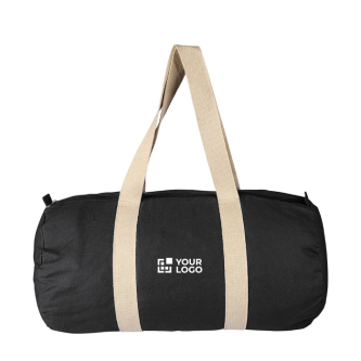 Sac de sport en coton OEKO-TEX avec fermeture éclair et longues anses