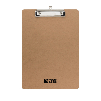 Porte-bloc A4 en bois recyclé avec clip métallique robuste
