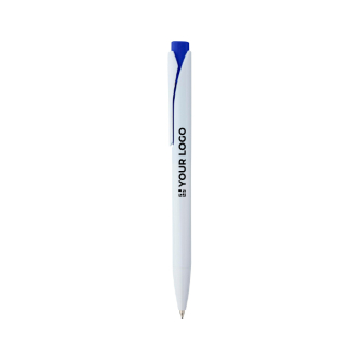 Stylo plastique recyclé avec clip et encre bleue Dokumental