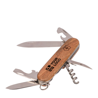 Couteau Victorinox en inox et bois avec 10 fonctions intégrées