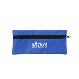 Trousse scolaire rectangulaire en polyester avec fermeture noire