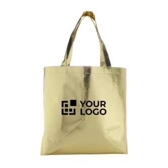Sac non-tissé laminé brillant avec anses longues 80 g/m²