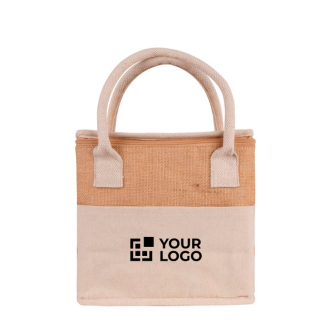 Sac isotherme en jute avec poignées renforcées en coton