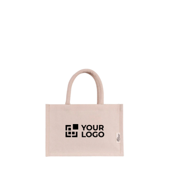 Petit sac en coton recyclé avec poignée courte