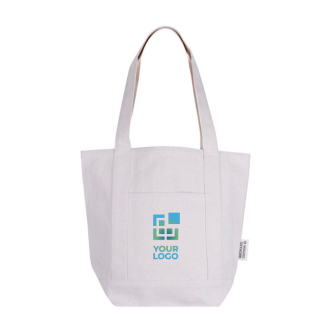 Sac en coton recyclé avec poche extérieure d'un côté