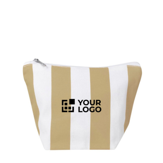 Trousse en coton recyclé avec rayures verticales