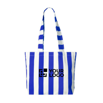 Sac de plage en coton recyclé avec design rayé