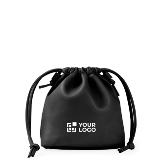 Trousse en PU avec fermeture à cordon et possibilité de porter en sac