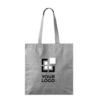 Tote bag large en coton et polyester finition chinée 240 g/m2