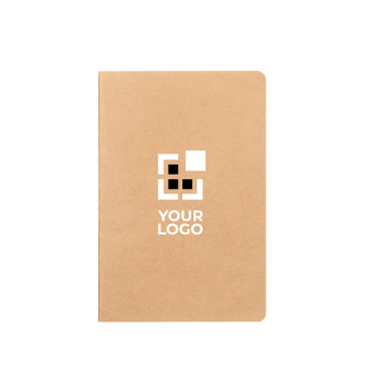 Carnet A5 avec pages couleur crème en papier quadrillé certifié FSC