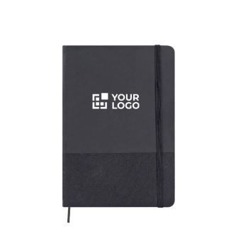 Carnet A5 en similicuir et RPET, avec des pages couleur crème lignées