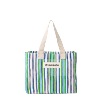 Sac en polypropylène à rayures, finition mate 200 g/m²