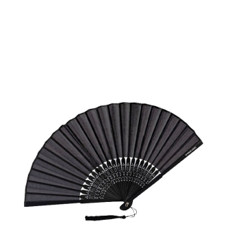 Éventail en bambou et polyester à personnaliser avec tiges de 21 cm