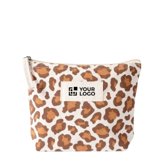 Trousse en coton recyclé avec motif animal 200 g/m²