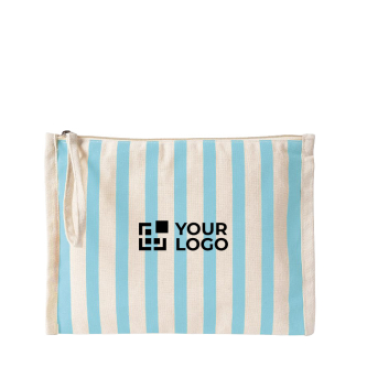 Trousse en coton recyclé avec dragonne type bracelet 180 g/m²