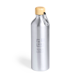 Grande gourde en aluminium avec mousqueton 800ml Helsinki