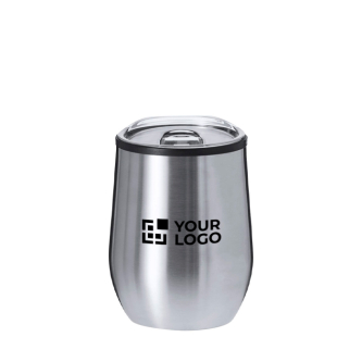 Gobelet thermique en inox avec couvercle transparent 330 ml