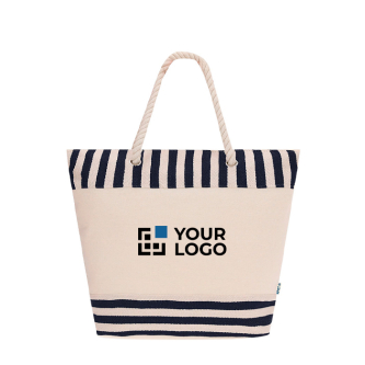 Sac en RPET avec intérieur en aluminium et motifs rayés
