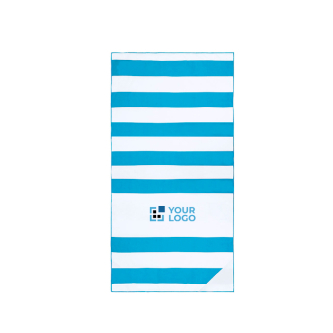 Serviette de plage avec housse et poche imperméable en coin 200 g/m²