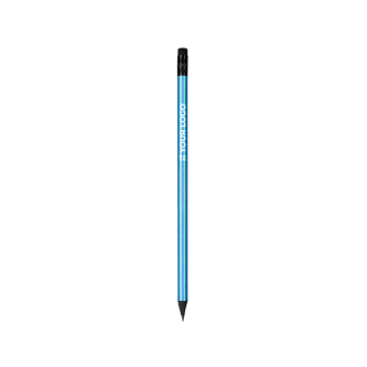 Crayon de couleur métallisé avec extrémités noires et mine noire