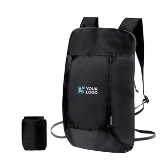 Sac à dos entièrement pliable en RPET de plusieurs couleurs