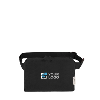 Sac bandoulière rectangulaire avec sangle ajustable en coton recyclé