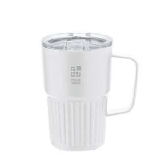Mug thermique en acier inoxydable recyclé avec design en relief 400 ml