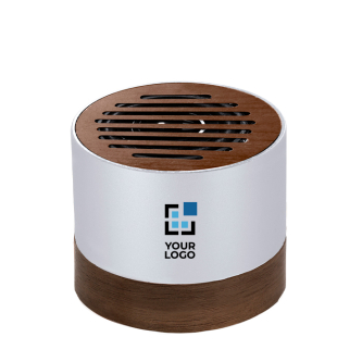 Enceinte en aluminium recyclé GRS et bois de noyer 3W