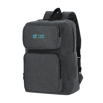 Sac à dos en polyester RPET souple pour tablette et ordinateur 15"