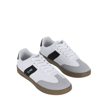 Chaussures en cuir souple et lacets assortis avec semelle caoutchouc 
